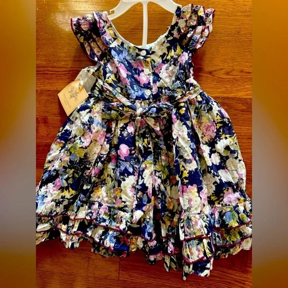Laura Ashley, London, little girls 24 month dress floral NWT lined - Picture 16 of 16